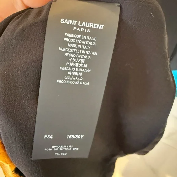 SAINT LAURENT Heart Print Velvet Mini Slip dress - Picture 10 of 11